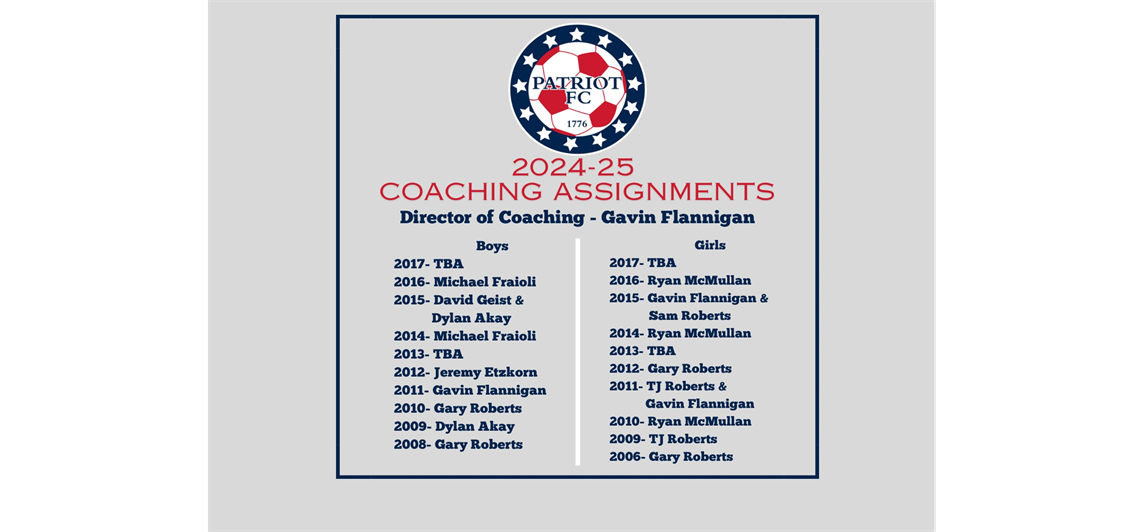 2024-25 Coaching Assignments